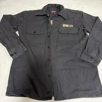 FARMERS CO 1949-55 블랙 긴팔 셔츠 워크 셔츠