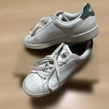 VANS 화이트/그린 스니커즈