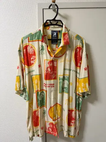 밥 말리 프린트 반팔 셔츠