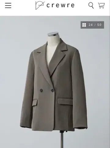 crewr 더블 테일러드 자켓 L