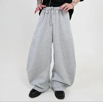 [ 지하인 온라인 ] 벌룬 스웨트 팬츠 L2111 그레이 M 사이즈