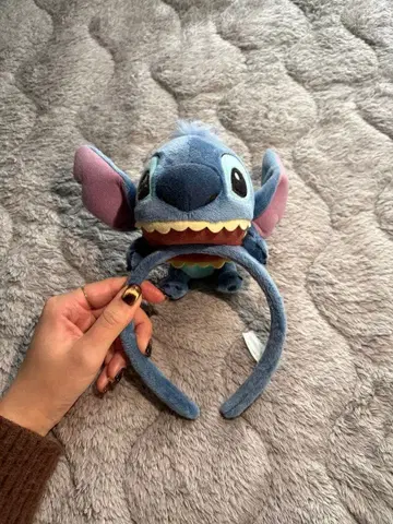 스티치 봉제 인형 머리띠 디즈니