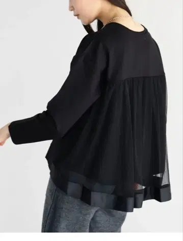 새상품 YAMADAYA MEDOC 백 튤 롱 슬리브 풀오버