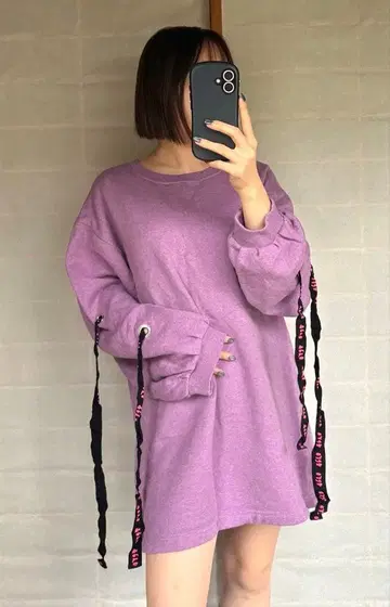 [무료배송] 제로 스트릿 한국 패션 미니 원피스 퍼플 속기모
