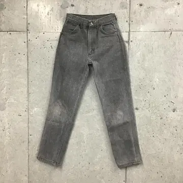 RUSTLER 그레이 데님 하이웨스트 스트레이트 청바지 Y149