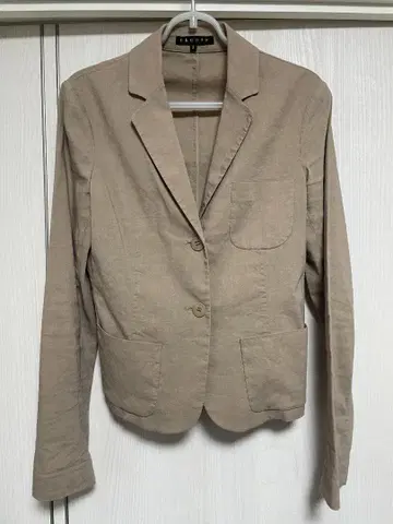 띠어리 베이지 린넨 자켓