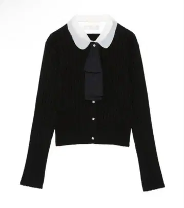 셀포드 탈부착 리본 & 칼라 가디건