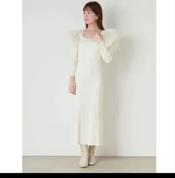 스나이델 퍼프 슬리브 원피스