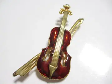 브로치 바이올린 에나멜 새상품급