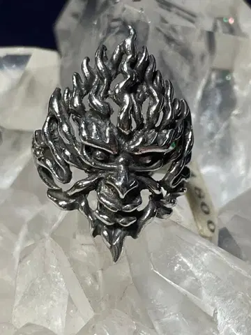 실버 925 프레임 페이스 반지 #18 각인 있음