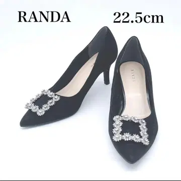새상품급 RANDA 스웨이드 비쥬 펌프스 블랙 스틸레토