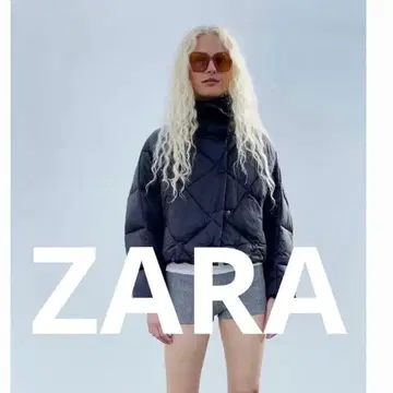 ZARA 블랙 퀼팅 다운 자켓