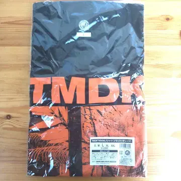 TMDK VISION T셔츠 L 사이즈 블랙 x 오렌지