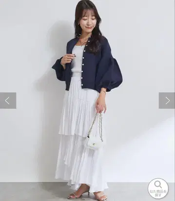 전후 2way 펄 봉긋 슬리브 니트 가디건