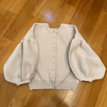 전후 2way 펄 봉긋 슬리브 니트 가디건