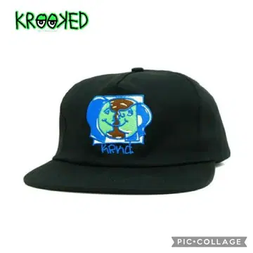 새상품급 KROOKED 캡 블랙