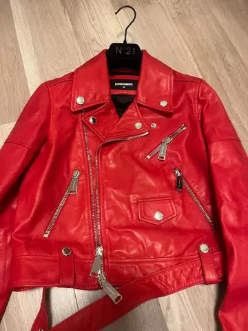 DSQUARED2 레드 더블 라이더 자켓 40