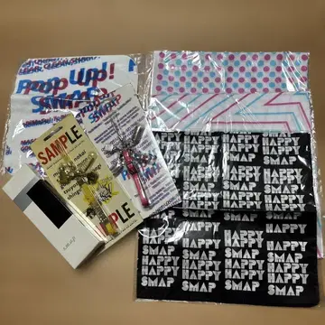 SMAP 팝 디자인 패브릭 소재 굿즈 세트