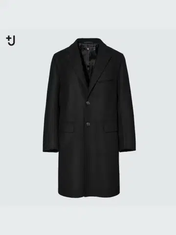 UNIQLO +J 울 블렌드 체스터 코트 09 Black S
