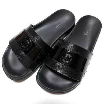 MICHAEL KORS 블랙 슬라이드 샌들