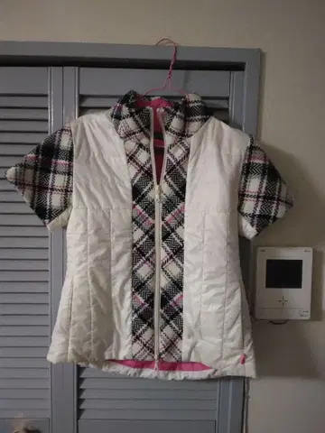 고품질 VIVA HEART 비바하트 트위드 셋업 골프웨어 흰색 화이트