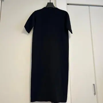 블랙 반팔 롱 니트 원피스