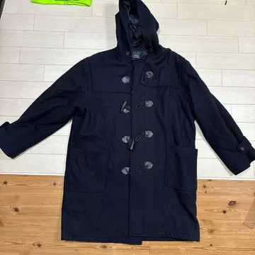 네이비 더플 코트 L 사이즈 후드 부착