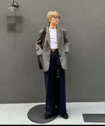 feepur 그레이 테일러드 자켓 M 사이즈