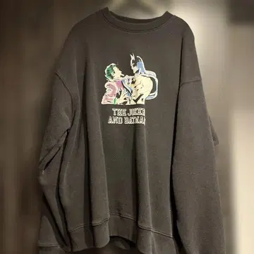 미사용 배트맨 조커 맨투맨 블랙