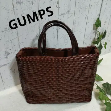 GUMPS 브라운 뜨개질 토트백 카고백