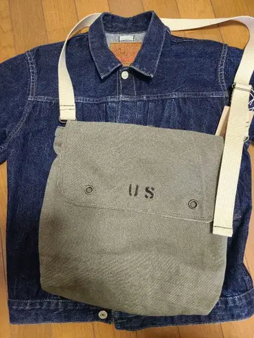 핸드메이드 US 스텐실 숄더백 아메카지 캔버스 백