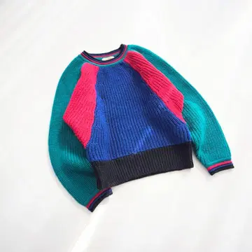 블로킹 돌먼 슬리브 니트 SV5