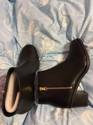 숏부츠 빅 사이즈 3L 블랙 사이드 지퍼