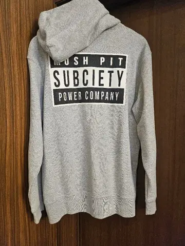 Subciety 서브사이티 지퍼 후드티 후디 그레이 L