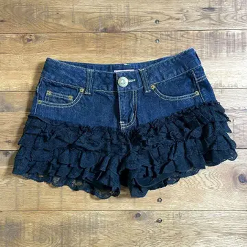 MARS sugar gloss 2단 프릴 데님 숏팬츠 y2k 헤이세이