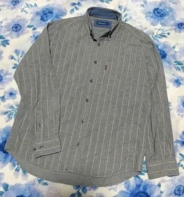 Golden Bear 그레이 스트라이프 긴팔 셔츠