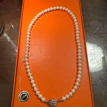 진주 라운드 펄 목걸이 미사용