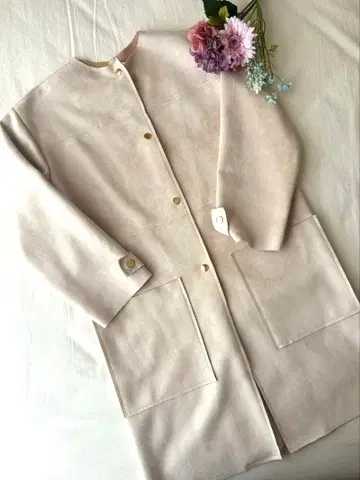 노카라 자켓 라이트 베이지