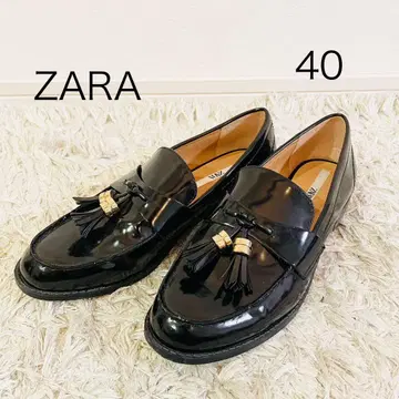 ZARA 로퍼 40 태슬 로퍼 블랙