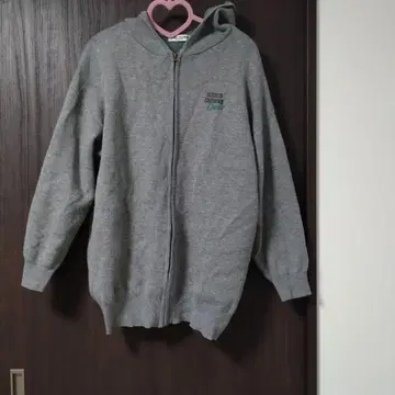 그레이 풀 집업 후드티 로데오 크라운