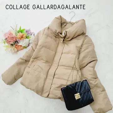 콜라주 개럴개런트*베이지 숏 다운 코트