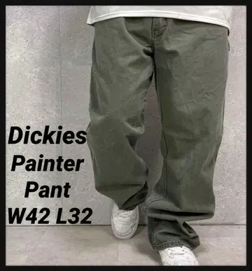 디키즈 모스그린 덕 페인터 팬츠 빅사이즈 W42 L32