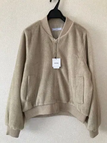 새상품 YAMADAYA 페넬 퍼 블루종 베이지