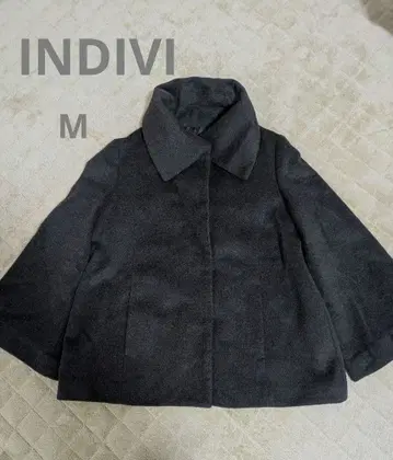 INDIVI 울 코트 M 다크 그레이