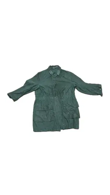 그린 밀리터리 자켓 스탠딩 칼라 4 포켓