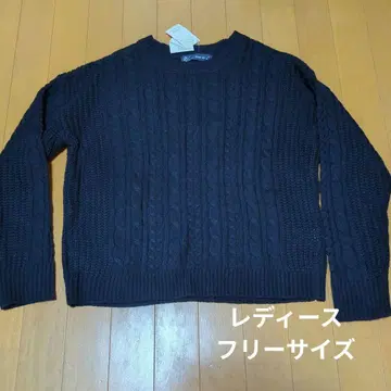 [ 즉시 구매 가능 ] as know as 네이비 케이블 짜임 니트
