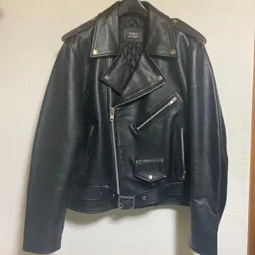 HORN WORKS 더블 라이더 자켓 LL 사이즈 블랙 호른 웍스