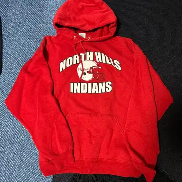 저지 jerzees 후드티 후디 90s 레드 짧은 기장 끈 포함