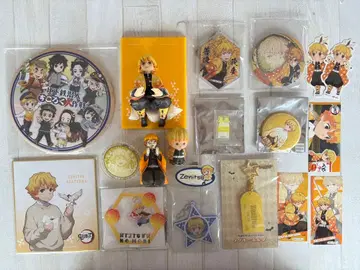 귀멸의 칼날 아가츠마 젠이츠 아크릴 키링 피규어 색지 캔뱃지