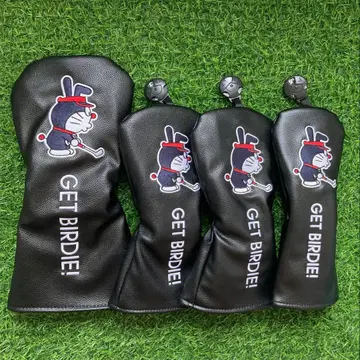4세트 새상품 도라에몽 골프클럽 헤드커버 1+3+5+UT 블랙